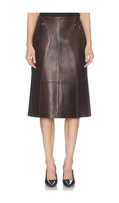 Helmut Lang Leather Saddle Skirt