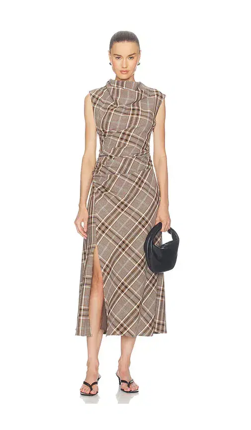 Simkhai Burke Sleeveless Draped Midi Dress