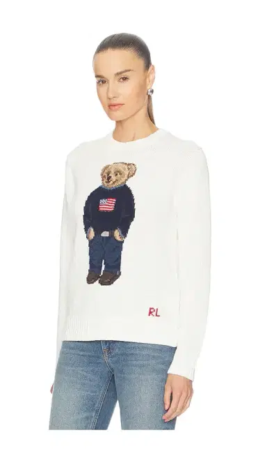 Polo Ralph Lauren Linen Bear Sweater Long Sleeve Pullover | Thumbnail 2