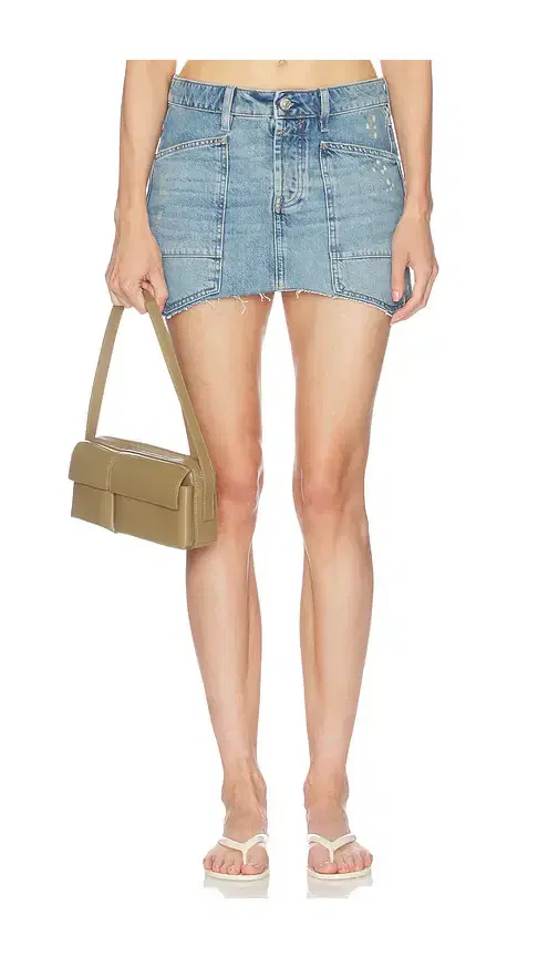 Free People X We The Free Dolly Denim Mini Skirt