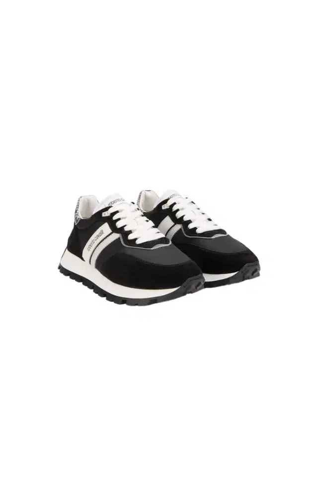 Roberto Cavalli Black Sneakers With RC Logo