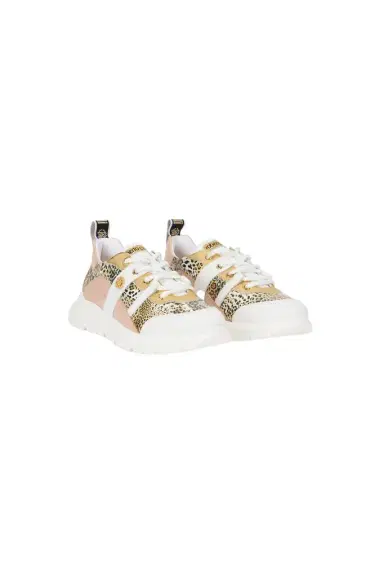 Roberto Cavalli White And Jaguar Sneakers With Logo | Thumbnail 1