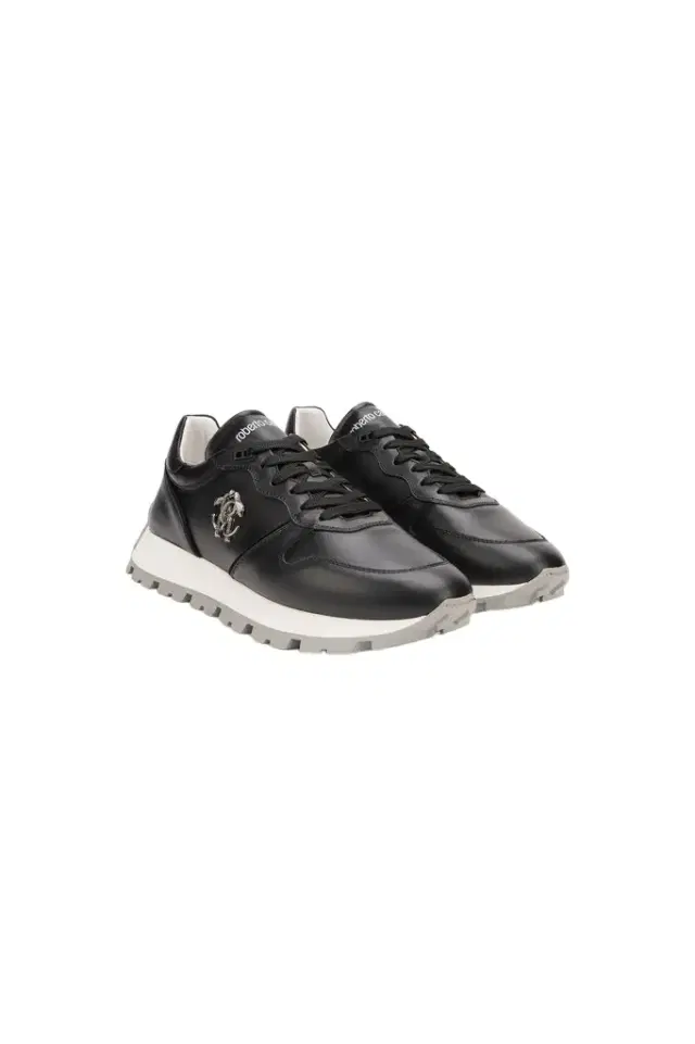 Roberto Cavalli Black Sneakers with RC Monogram