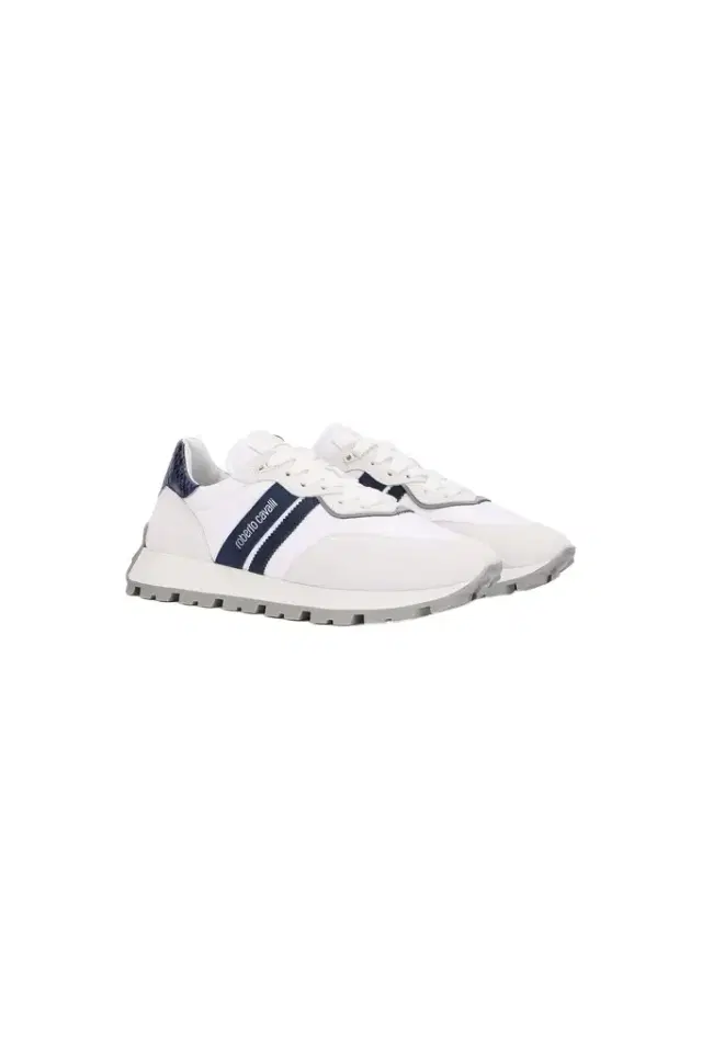 Roberto Cavalli White Sneakers With RC Logo