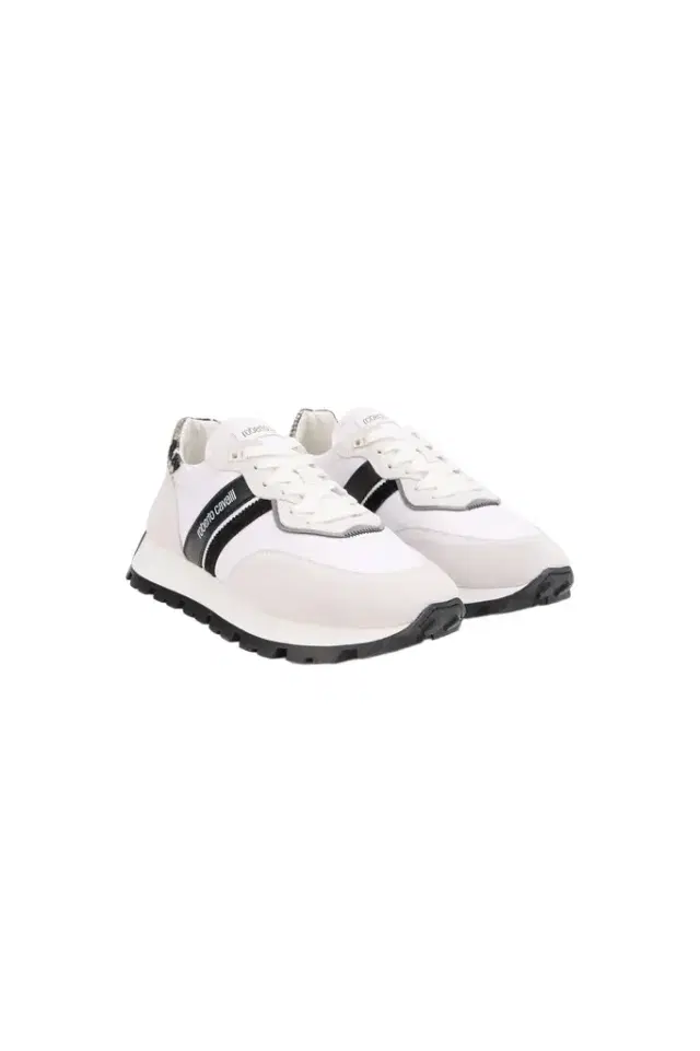 Roberto Cavalli White Sneakers With RC Logo