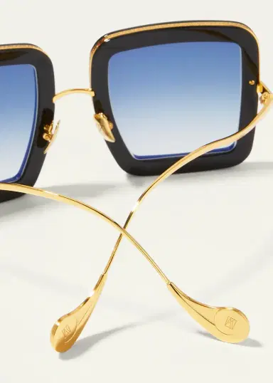 Anna-Karin Karlsson Beaming Sky Swarovski Square Acetate Sunglasses | Thumbnail 4