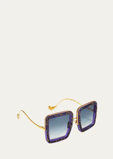 Anna-Karin Karlsson Beaming Sky Swarovski Square Acetate Sunglasses | Thumbnail 7