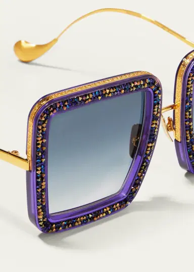 Anna-Karin Karlsson Beaming Sky Swarovski Square Acetate Sunglasses | Thumbnail 8