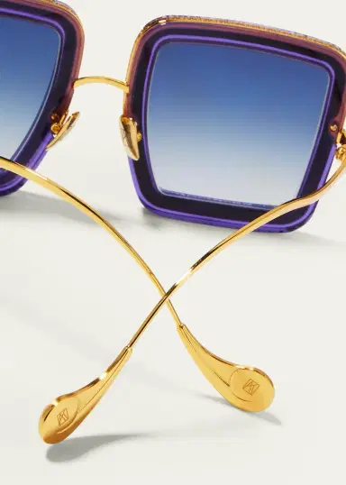 Anna-Karin Karlsson Beaming Sky Swarovski Square Acetate Sunglasses | Thumbnail 9
