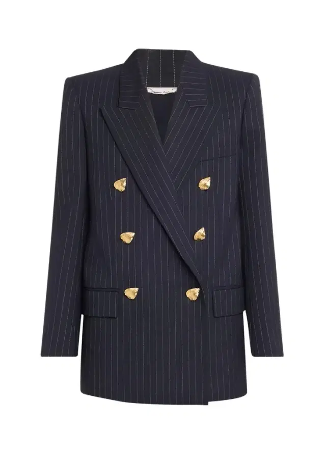 Pinstripe Tailoring Jacket with Gold-Tone Buttons Pinstripe Tailoring Jacket with Gold-Tone Buttons