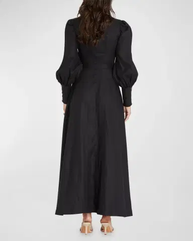 Aqua Blu Australia Celine French Linen Wrap Maxi Dress | Thumbnail 4