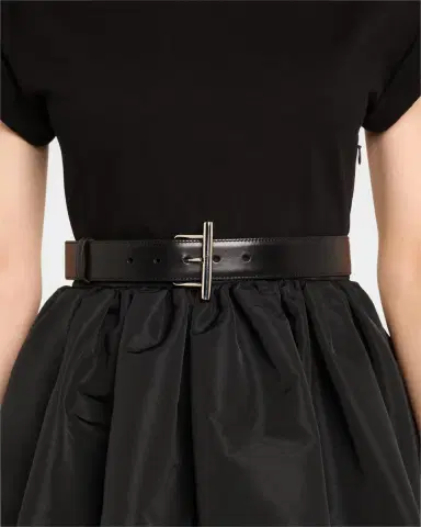Alexander McQueen T-Bar Skinny Leather Belt | Thumbnail 2 Alexander McQueen T-Bar Skinny Leather Belt | Thumbnail 2