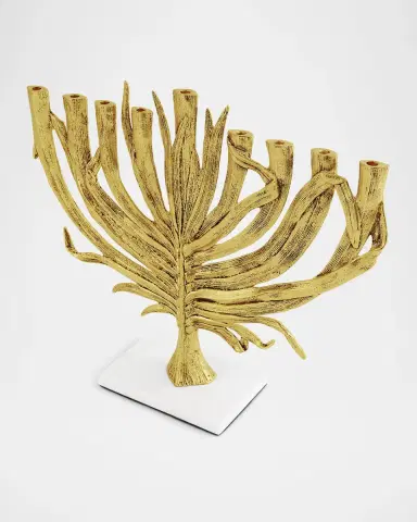 Michael Aram Palm Medium Menorah | Thumbnail 3 Michael Aram Palm Medium Menorah | Thumbnail 3