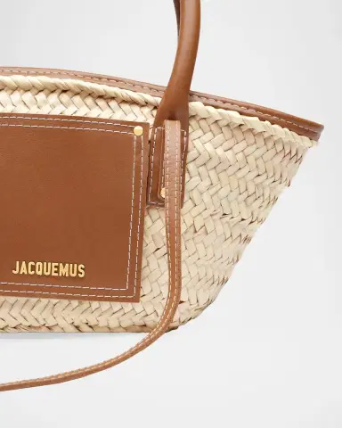 Jacquemus Logo Palm Straw Tote Bag | Thumbnail 4