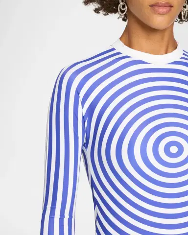 Jean Paul Gaultier The Blue Target Jersey Long-Sleeve Top | Thumbnail 5