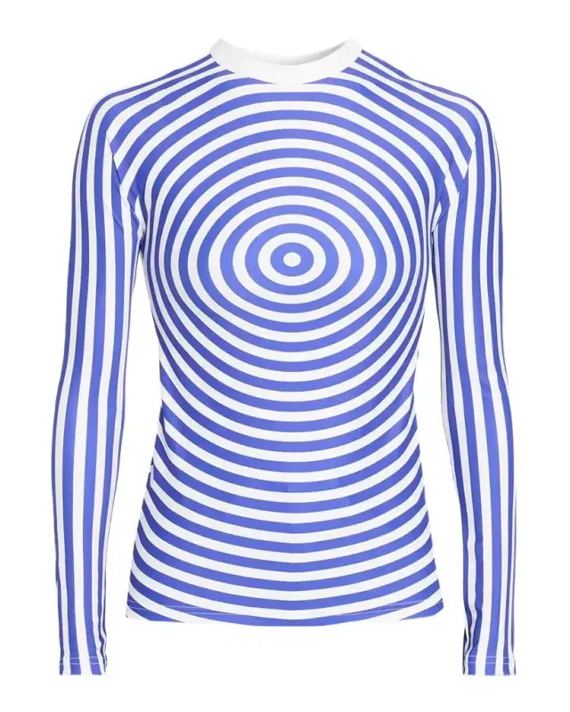 Jean Paul Gaultier The Blue Target Jersey Long-Sleeve Top