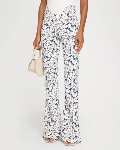 Jean Paul Gaultier Arched Waist Floral Flare Jeans | Thumbnail 4 Jean Paul Gaultier Arched Waist Floral Flare Jeans | Thumbnail 4