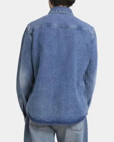 Ami Paris Men's Ami de Coeur Denim Button-Down Shirt | Thumbnail 3