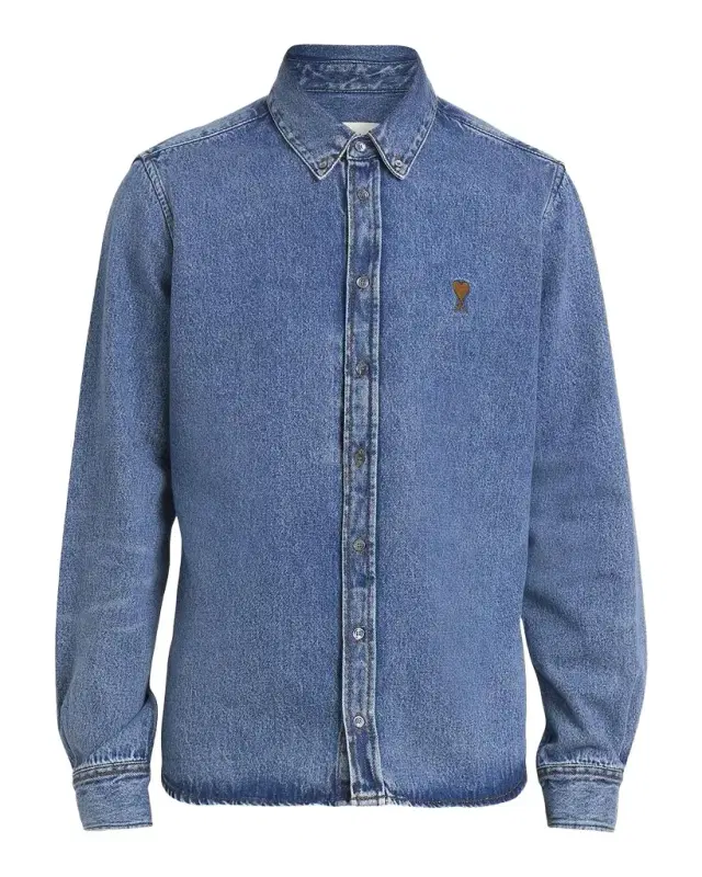 Men's Ami de Coeur Denim Button-Down Shirt