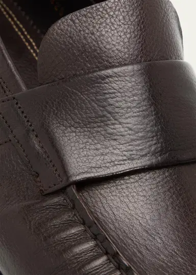 Bergdorf Goodman Men's Buffalo Leather Moc-Toe Loafers | Thumbnail 5 Bergdorf Goodman Men's Buffalo Leather Moc-Toe Loafers | Thumbnail 5