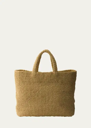 Prada Crochet Raffia Tote Bag | Thumbnail 2