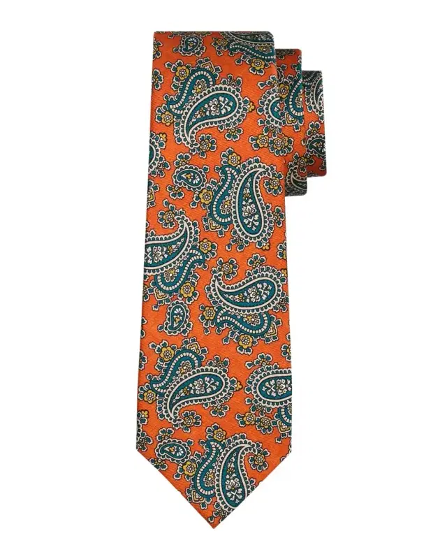 Men's Silk Paisley 7-Fold Tie Men's Silk Paisley 7-Fold Tie