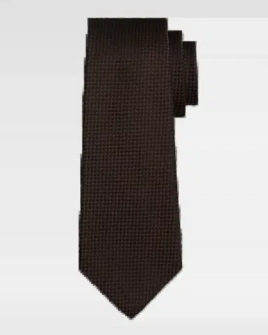 Kiton Men's Silk Micro-Jacquard 7-Fold Tie | Thumbnail 2