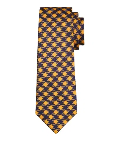 Kiton Men's Silk Maxi-Gingham 7-Fold Tie | Thumbnail 1 Kiton Men's Silk Maxi-Gingham 7-Fold Tie | Thumbnail 1