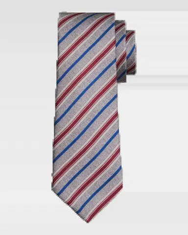 Kiton Men's Silk Multi-Stripe 7-Fold Tie | Thumbnail 2