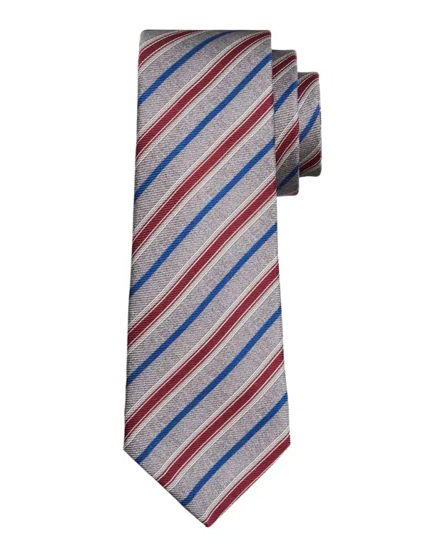 Kiton Men's Silk Multi-Stripe 7-Fold Tie