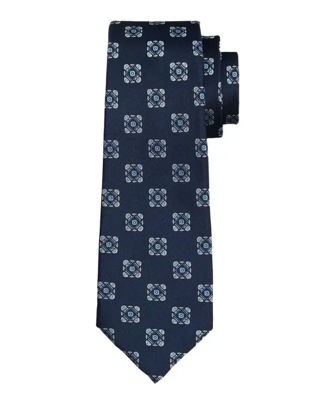 Kiton Men's Silk Medallion 7-Fold Tie