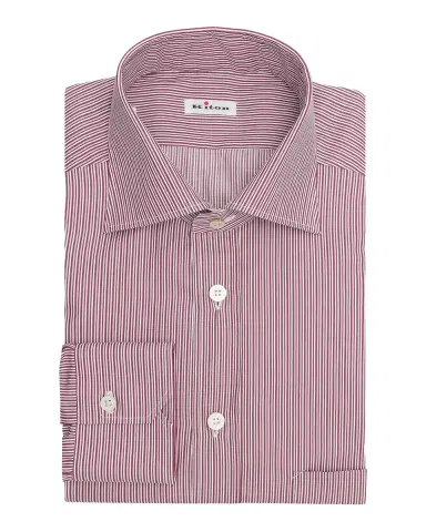 Kiton Men's Striped Cotton Shirt | Thumbnail 3