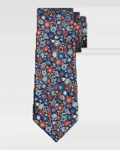 Kiton Men's Silk Multi-Floral 7-Fold Tie | Thumbnail 2 Kiton Men's Silk Multi-Floral 7-Fold Tie | Thumbnail 2