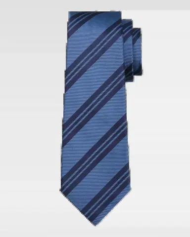 Kiton Men's Silk Multi-Stripe 7-Fold Tie | Thumbnail 2