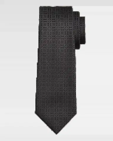 Kiton Men's Silk Tonal Jacquard 7-Fold Tie | Thumbnail 2