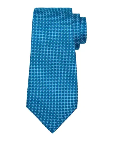 Kiton Men's Silk Micro-Geometric 7-Fold Tie | Thumbnail 1 Kiton Men's Silk Micro-Geometric 7-Fold Tie | Thumbnail 1