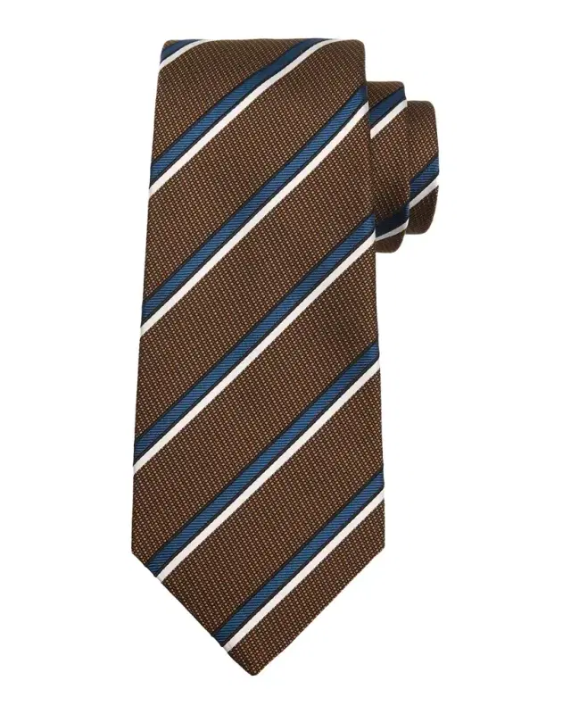 Kiton Men's Silk Pinstripe Jacquard 7-Fold Tie