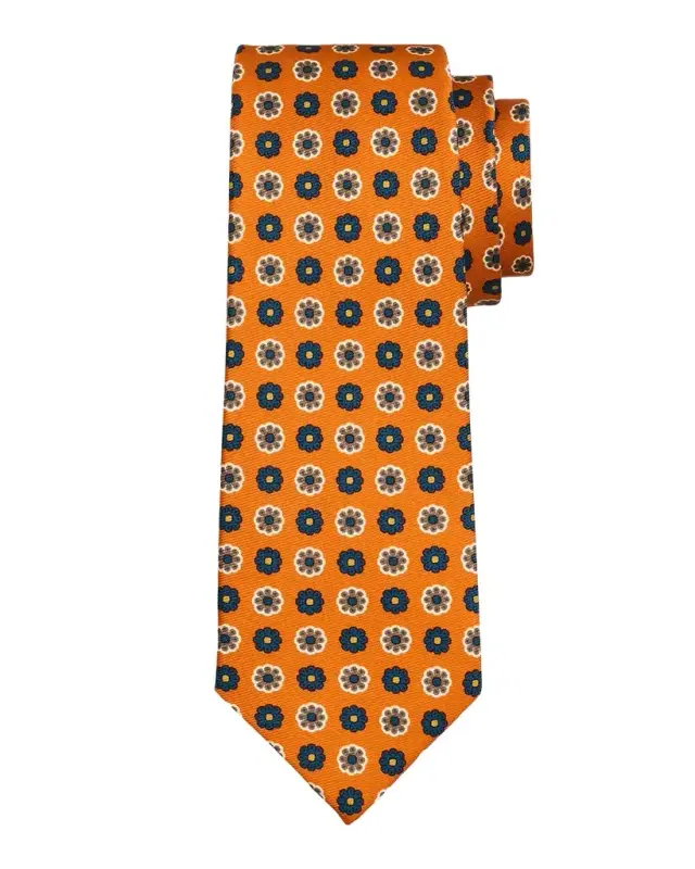 Men's Silk Floral 7-Fold Tie