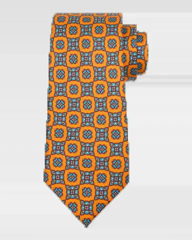 Kiton Men's Silk Medallion 7-Fold Tie | Thumbnail 2