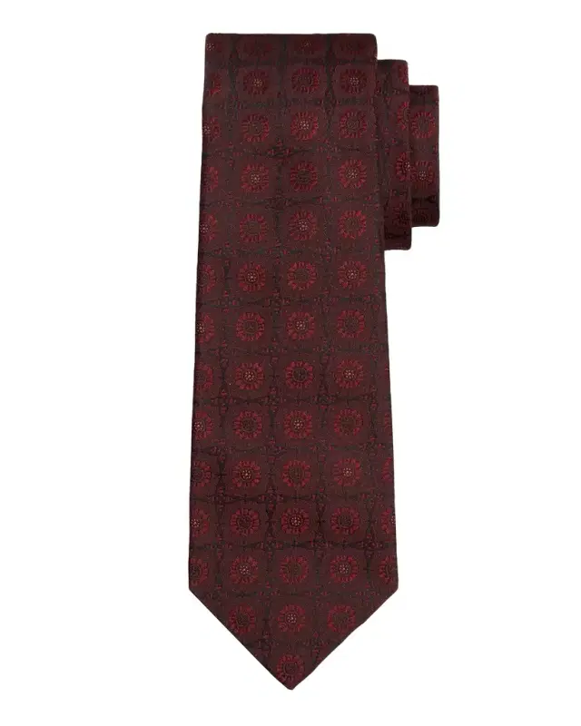 Kiton Men's Silk Medallion 7-Fold Tie