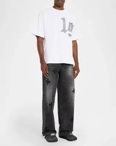 Ksubi Men's D-Maxx Black Denim Straight Leg Jeans | Thumbnail 2