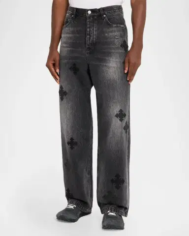 Ksubi Men's D-Maxx Black Denim Straight Leg Jeans | Thumbnail 4