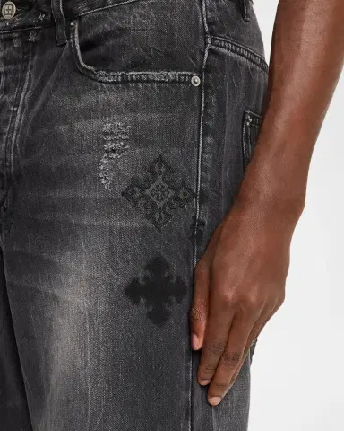 Ksubi Men's D-Maxx Black Denim Straight Leg Jeans | Thumbnail 5