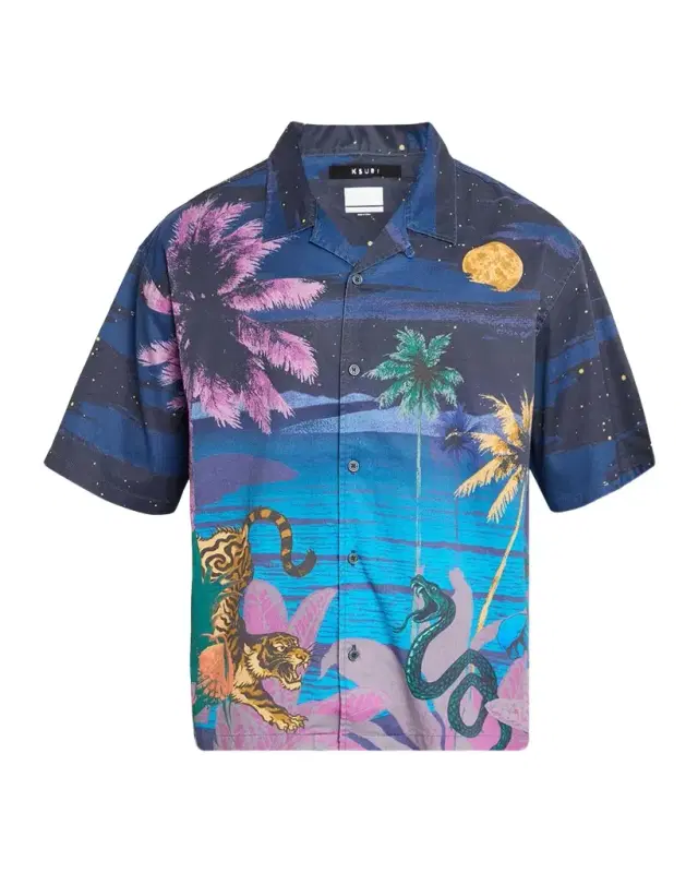 Ksubi Men's Moonlight Cotton Short-Sleeve Shirt