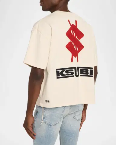 Ksubi Men's Zoom Ekcess Embroidered Cotton T-Shirt | Thumbnail 3