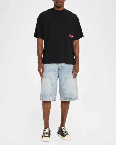 Ksubi Men's Maxx Operator Embellished Denim Shorts | Thumbnail 2