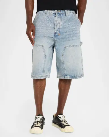 Ksubi Men's Maxx Operator Embellished Denim Shorts | Thumbnail 4