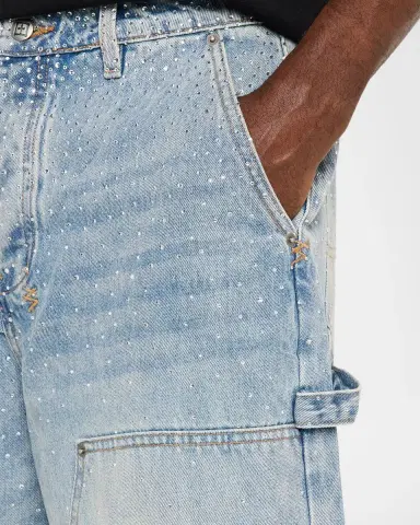 Ksubi Men's Maxx Operator Embellished Denim Shorts | Thumbnail 5
