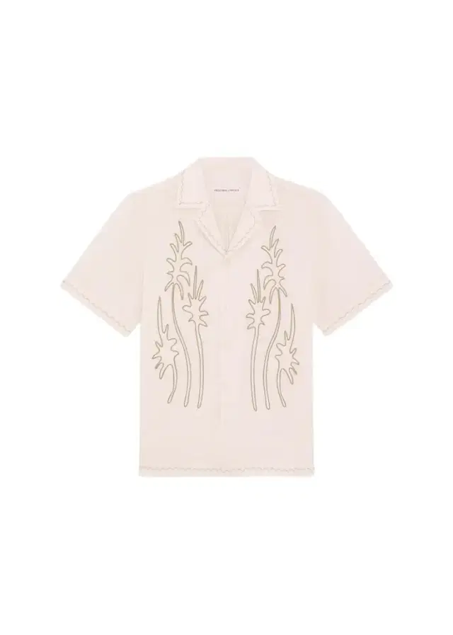 Men's Linen Embroidered-Palm Camp Shirt Men's Linen Embroidered-Palm Camp Shirt