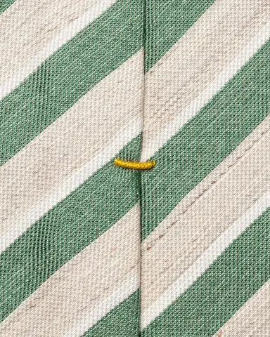 Eton Men's Linen and Silk Diagonal Stripe Tie | Thumbnail 3